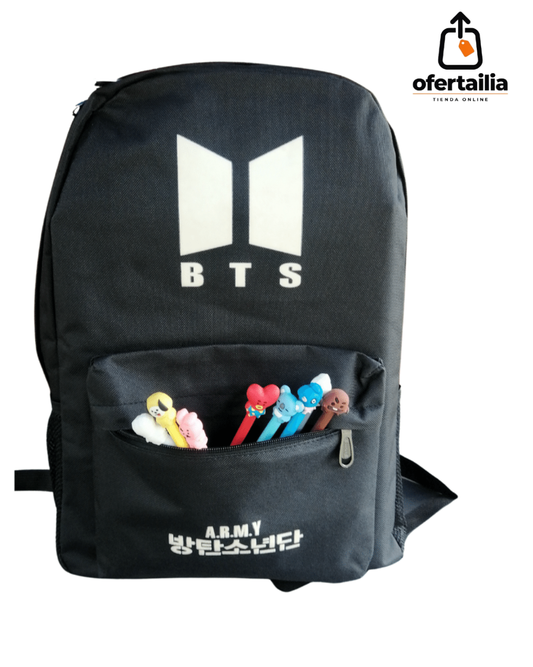 Mochila Luminosa BTS Negra