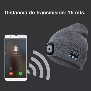 Gorro Reproductor de Música con Linterna LED