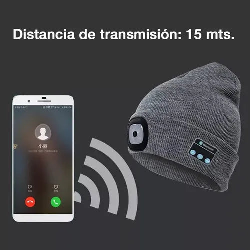 Gorro Reproductor de Música con Linterna LED