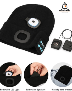 Gorro Reproductor de Música con Linterna LED