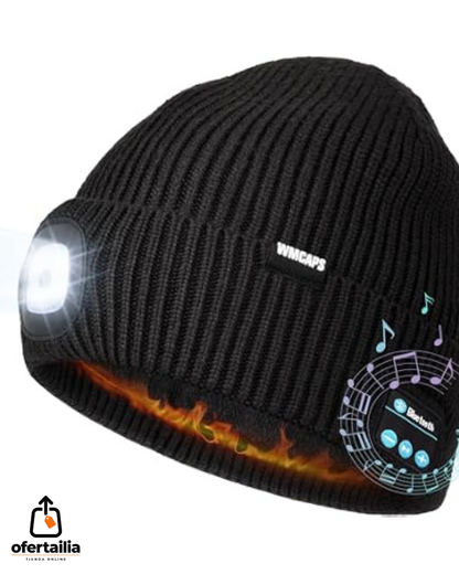 Gorro Reproductor de Música con Linterna LED